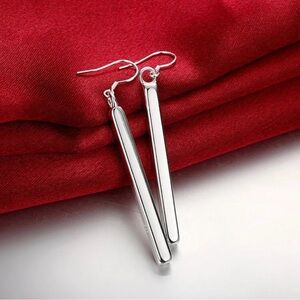 Silver Bar Earrings